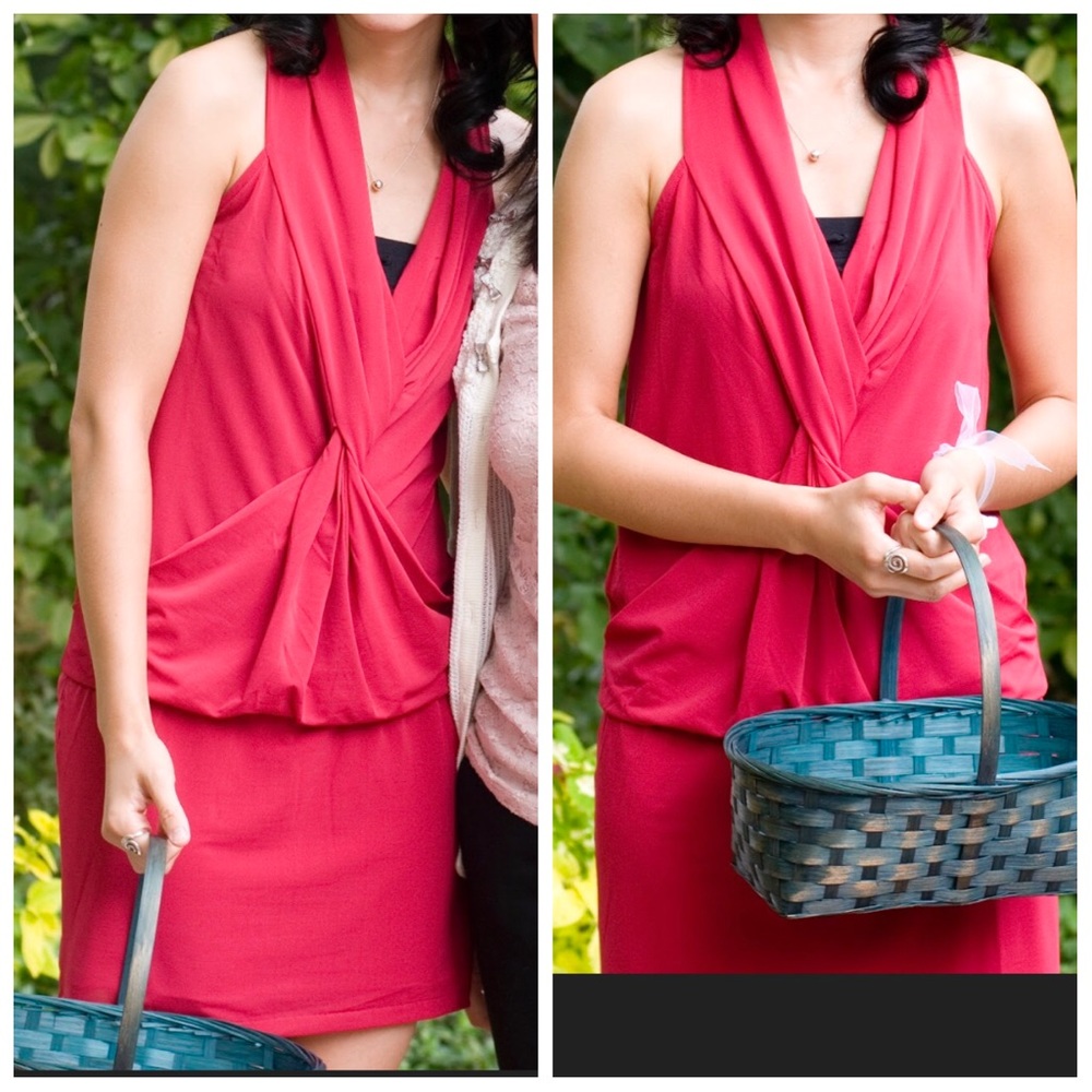 Benetton made in Italy red dress 00/sz